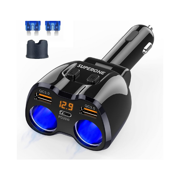 180W Car Power Hub — Car Chager Adapter